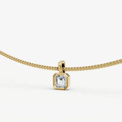 Signature Bezel Set Diamond Pendant Necklace