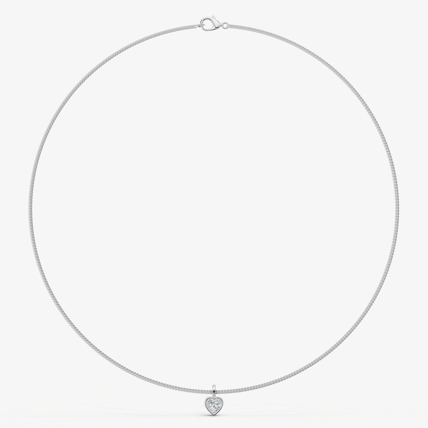 0.50ct Heart Bezel Set Diamond Pendant