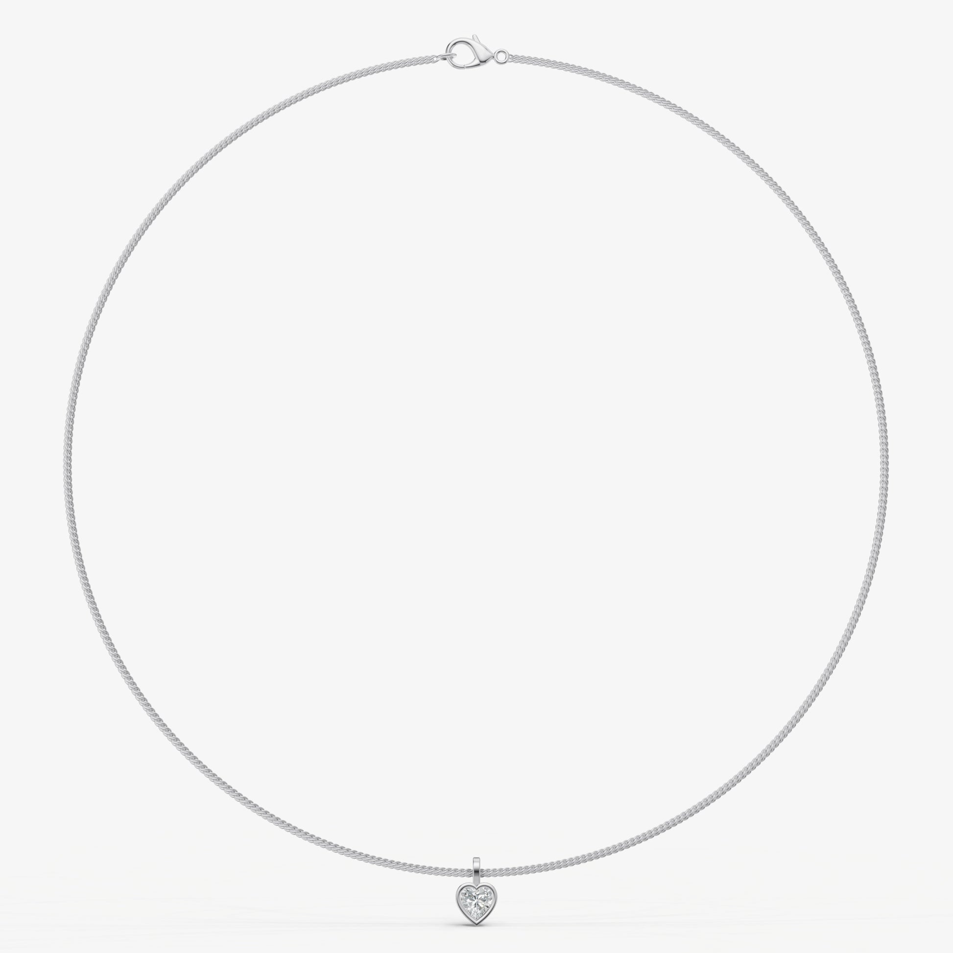 0.50ct Heart Bezel Set Diamond Pendant