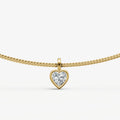 Heart 0.50ct Bezel Set Diamond Pendant Necklace