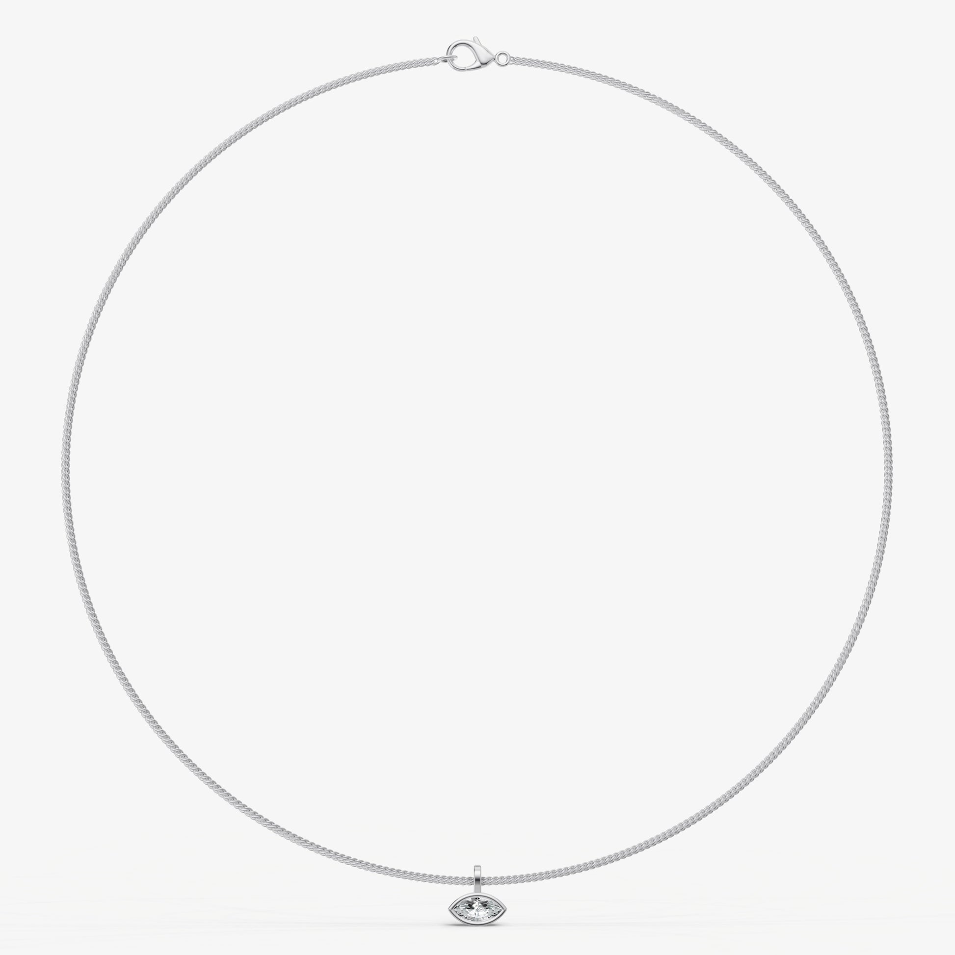 0.50ct Marquise Bezel Set Diamond Pendant