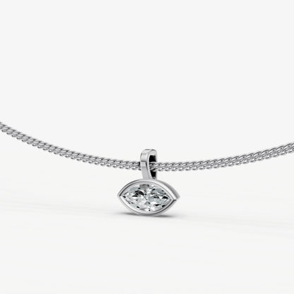 0.50ct Marquise Bezel Set Diamond Pendant