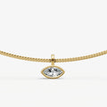Marquise 0.50ct Bezel Set Diamond Pendant Necklace