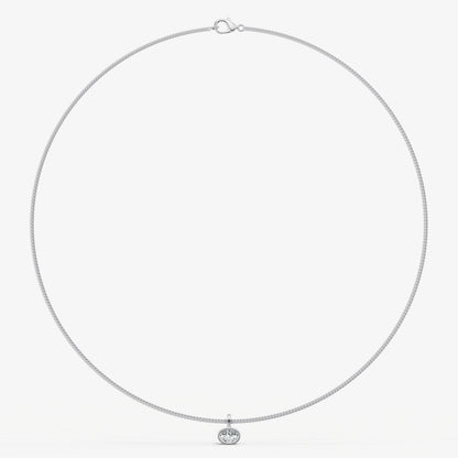 0.50ct Oval Bezel Set Diamond Pendant