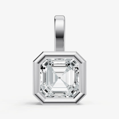 0.50ct Asscher Bezel Set Diamond Pendant