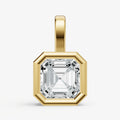 0.50ct Asscher Bezel Set Diamond Pendant