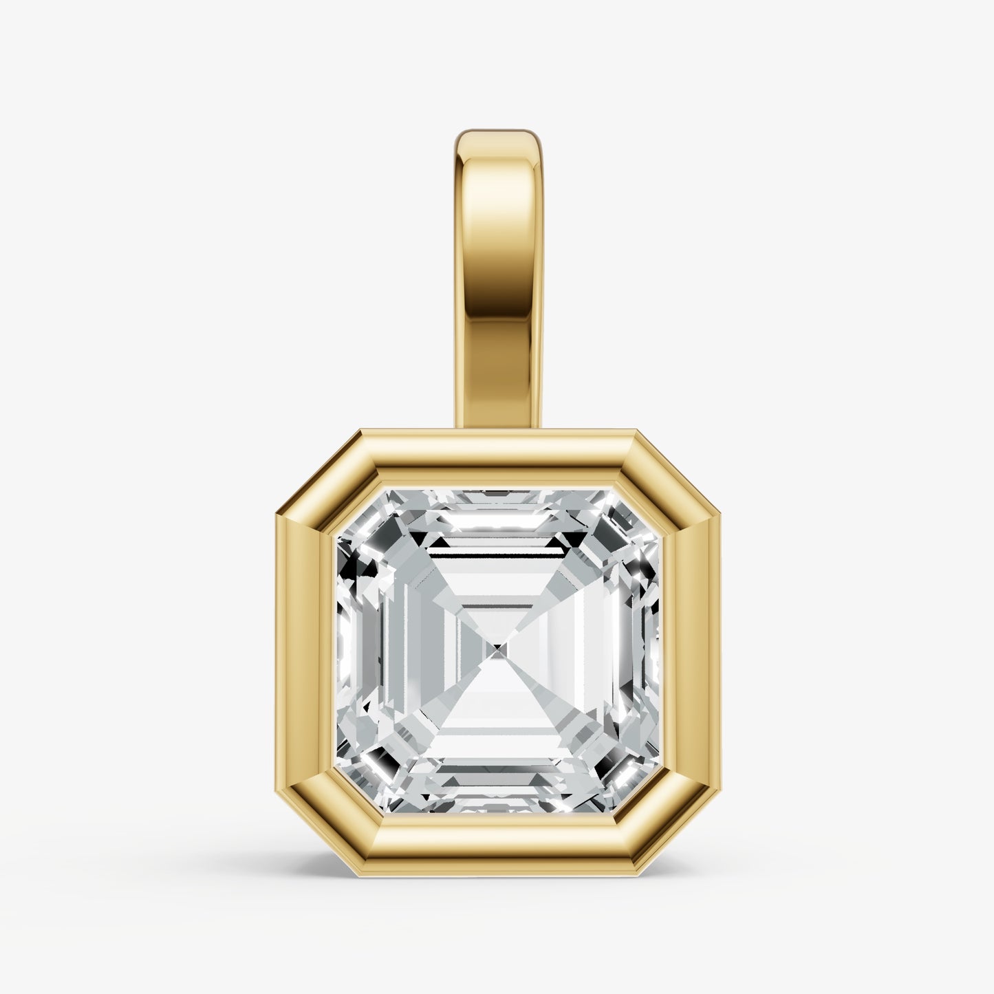 0.50ct Asscher Bezel Set Diamond Pendant