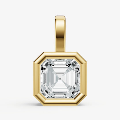 0.50ct Asscher Bezel Set Diamond Pendant