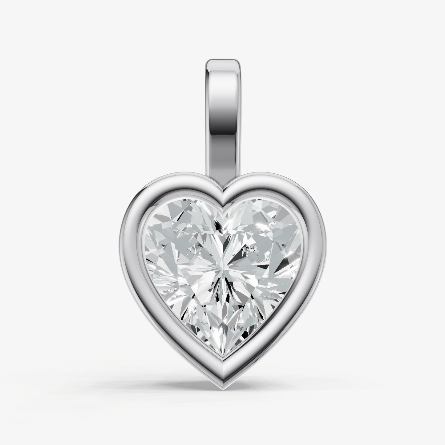 0.50ct Heart Bezel Set Diamond Pendant