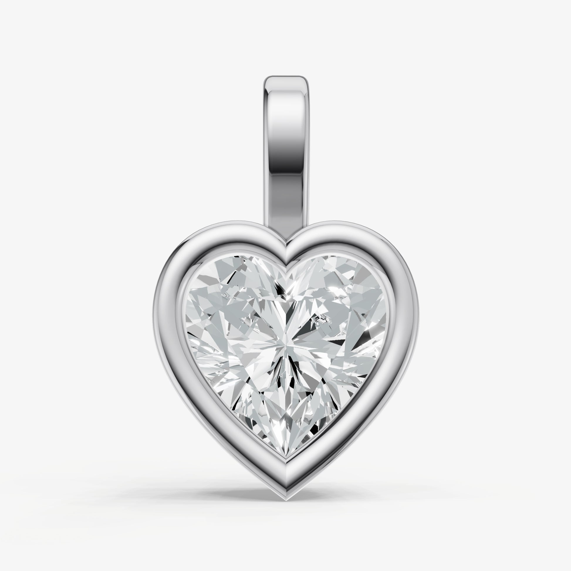 0.50ct Heart Bezel Set Diamond Pendant