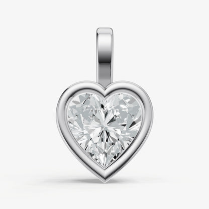 0.50ct Heart Bezel Set Diamond Pendant