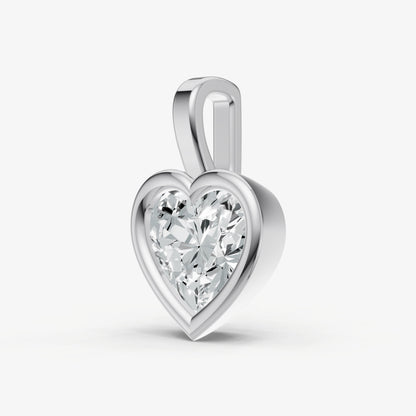 0.50ct Heart Bezel Set Diamond Pendant