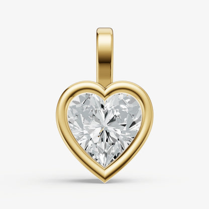0.50ct Heart Bezel Set Diamond Pendant