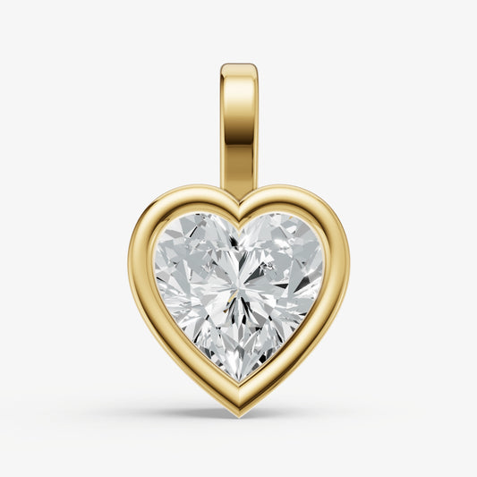 0.50ct Heart Bezel Set Diamond Pendant