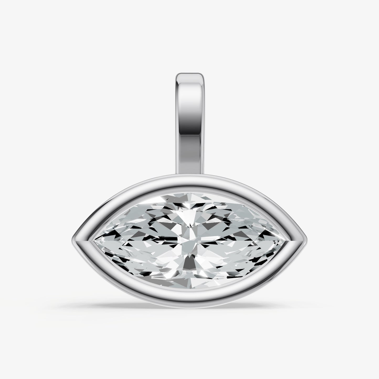 0.50ct Marquise Bezel Set Diamond Pendant