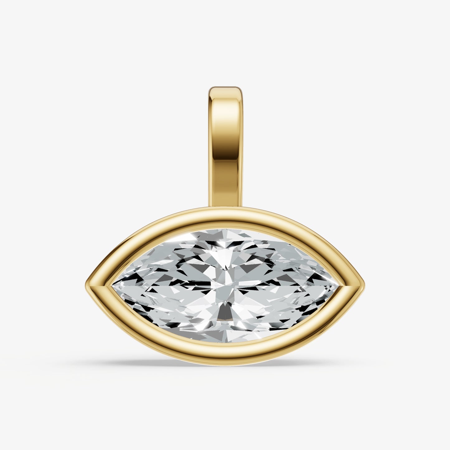 0.50ct Marquise Bezel Set Diamond Pendant