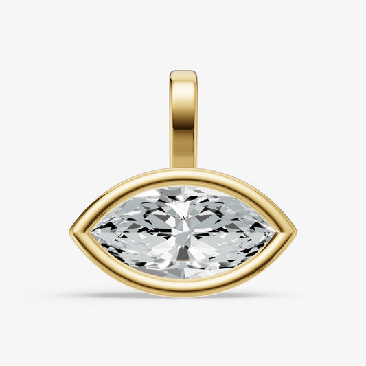 0.50ct Marquise Bezel Set Diamond Pendant