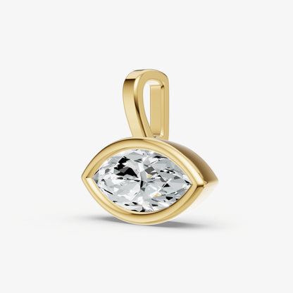 0.50ct Marquise Bezel Set Diamond Pendant