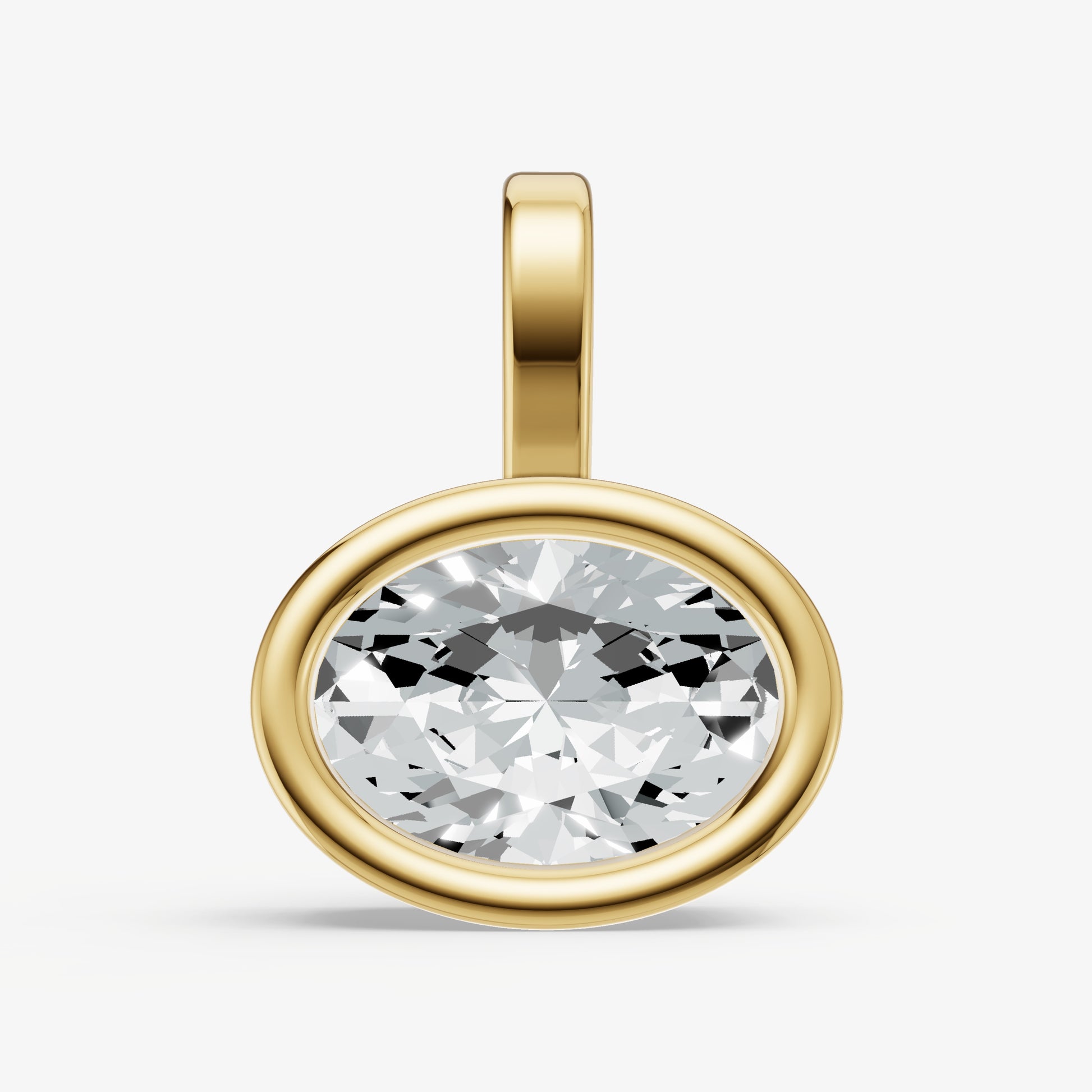 0.50ct Oval Bezel Set Diamond Pendant