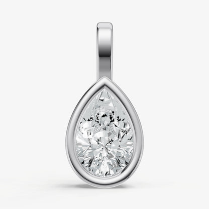 0.50ct Pear Bezel Set Diamond Pendant