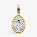 0.50ct Pear Bezel Set Diamond Pendant
