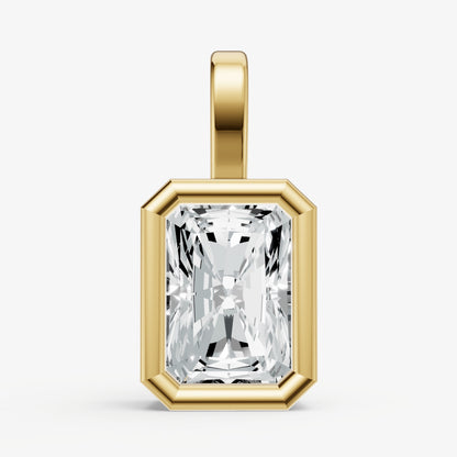 0.50ct Radiant Bezel Set Diamond Pendant