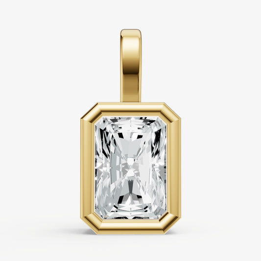 0.50ct Radiant Bezel Set Diamond Pendant