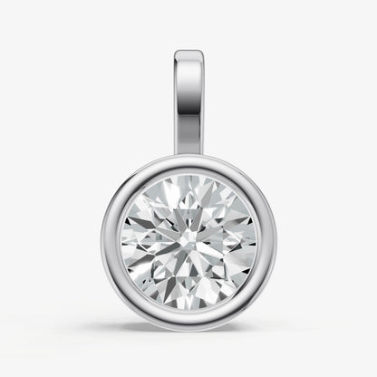 0.50ct Round Bezel Set Diamond Pendant
