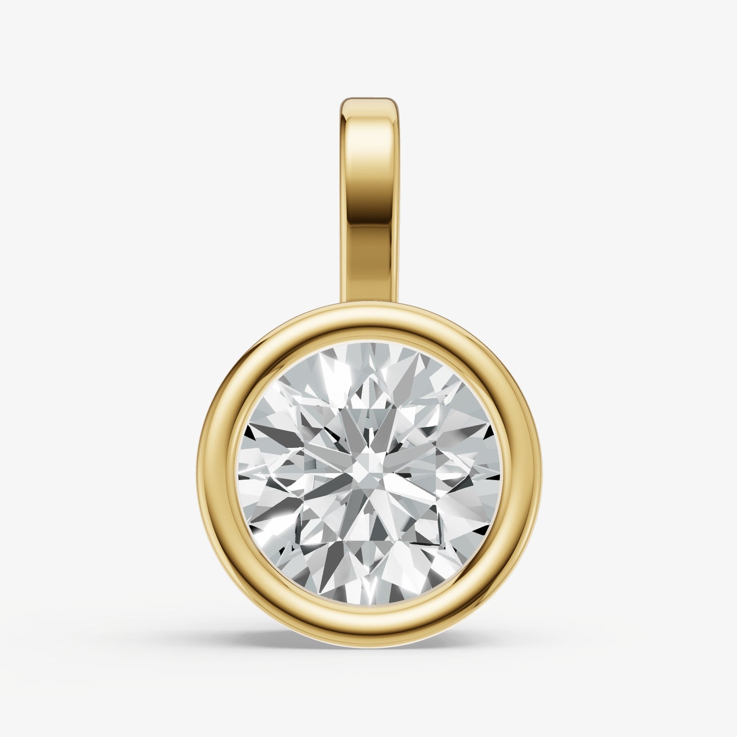 0.50ct Round Bezel Set Diamond Pendant