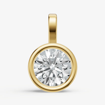 0.50ct Round Bezel Set Diamond Pendant