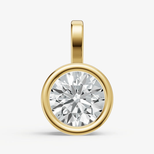 0.50ct Round Bezel Set Diamond Pendant