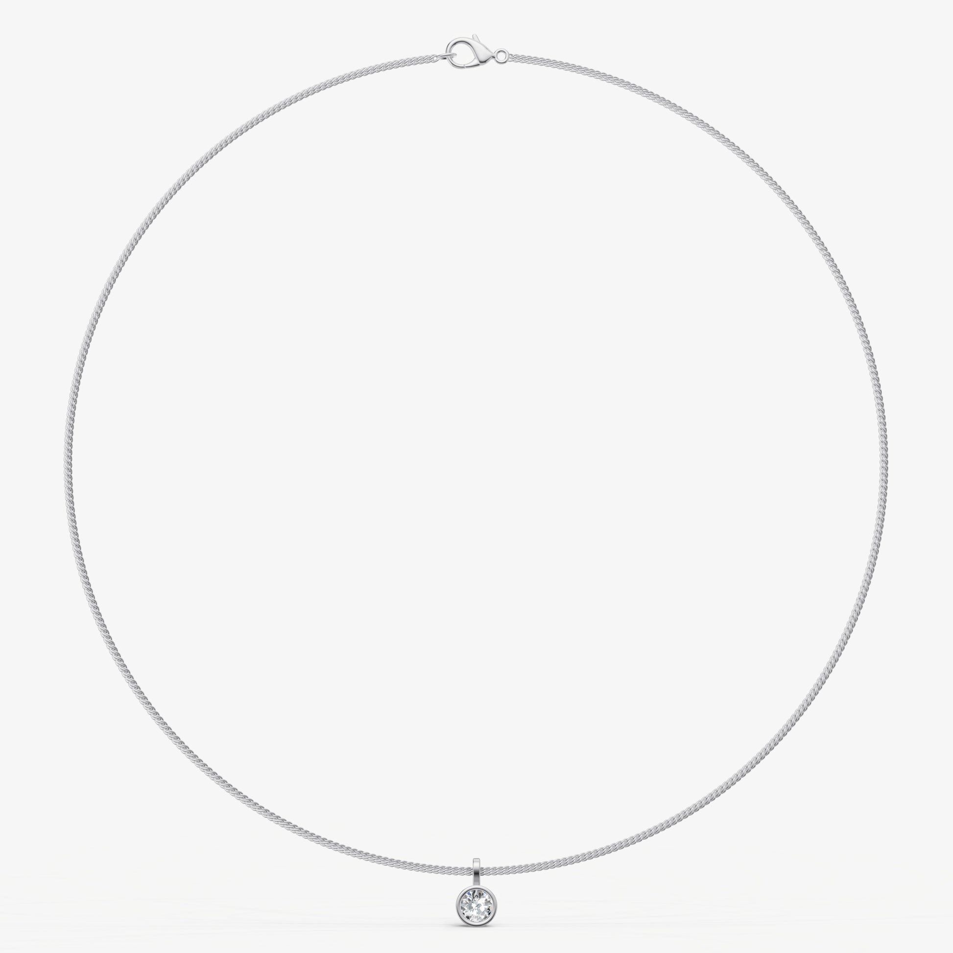 0.50ct Round Bezel Set Diamond Pendant