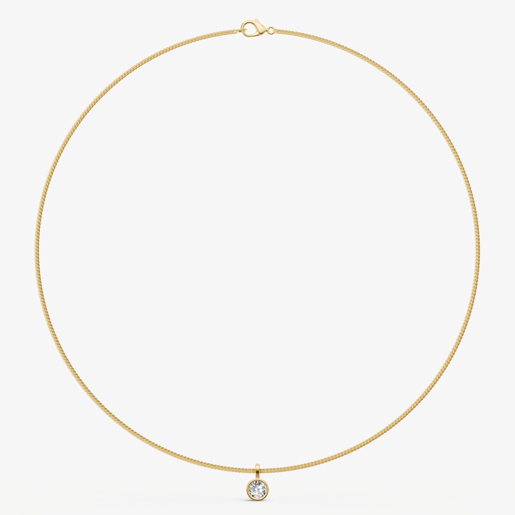 0.50ct Round Bezel Set Diamond Pendant