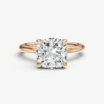 Cushion Cluster Diamond Engagement Ring