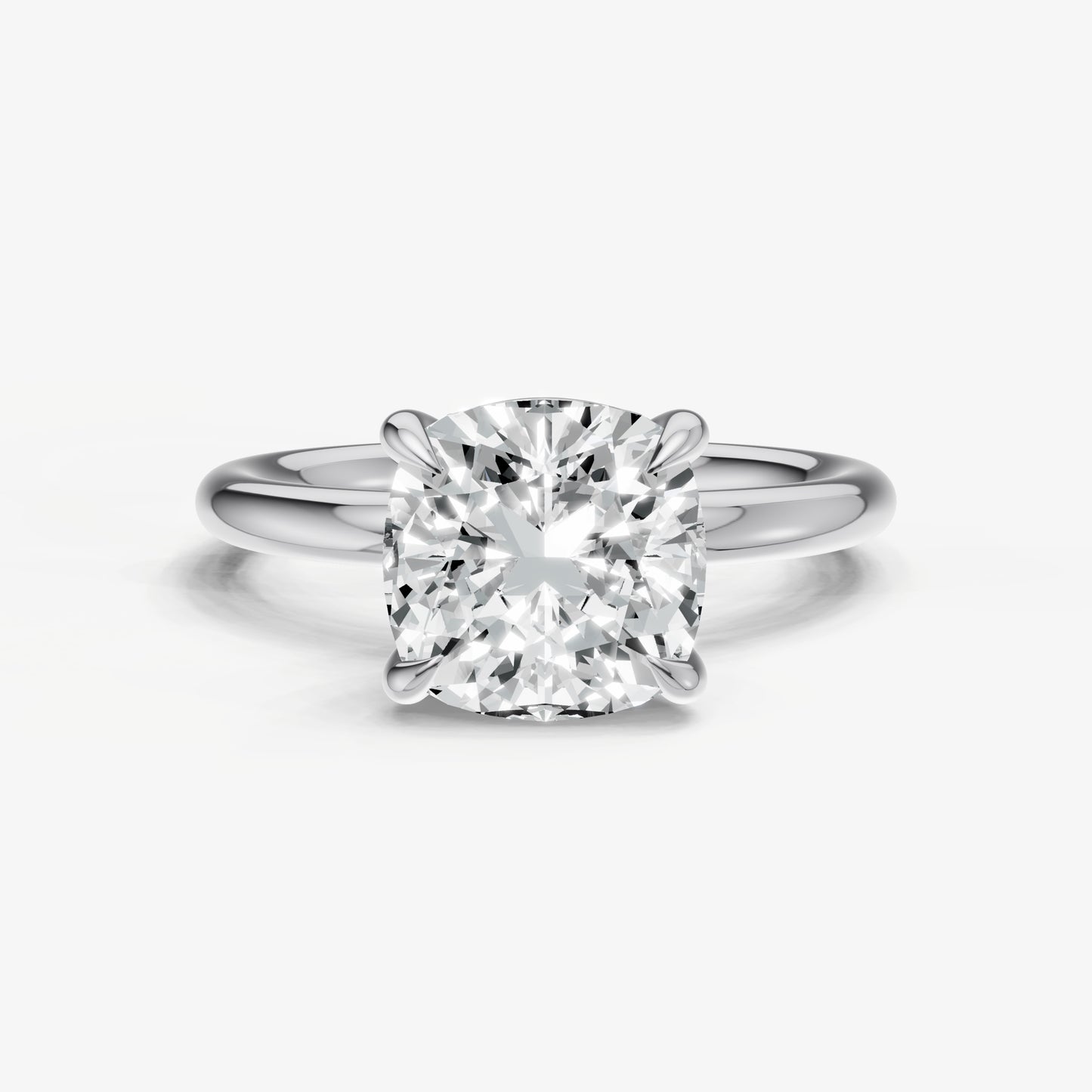 Cushion Cluster Diamond Engagement Ring
