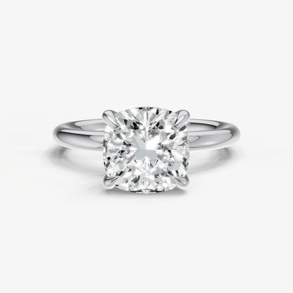 Cushion Cluster Diamond Engagement Ring