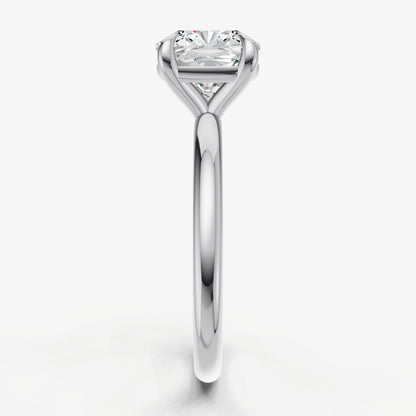 Cushion Cluster Diamond Engagement Ring