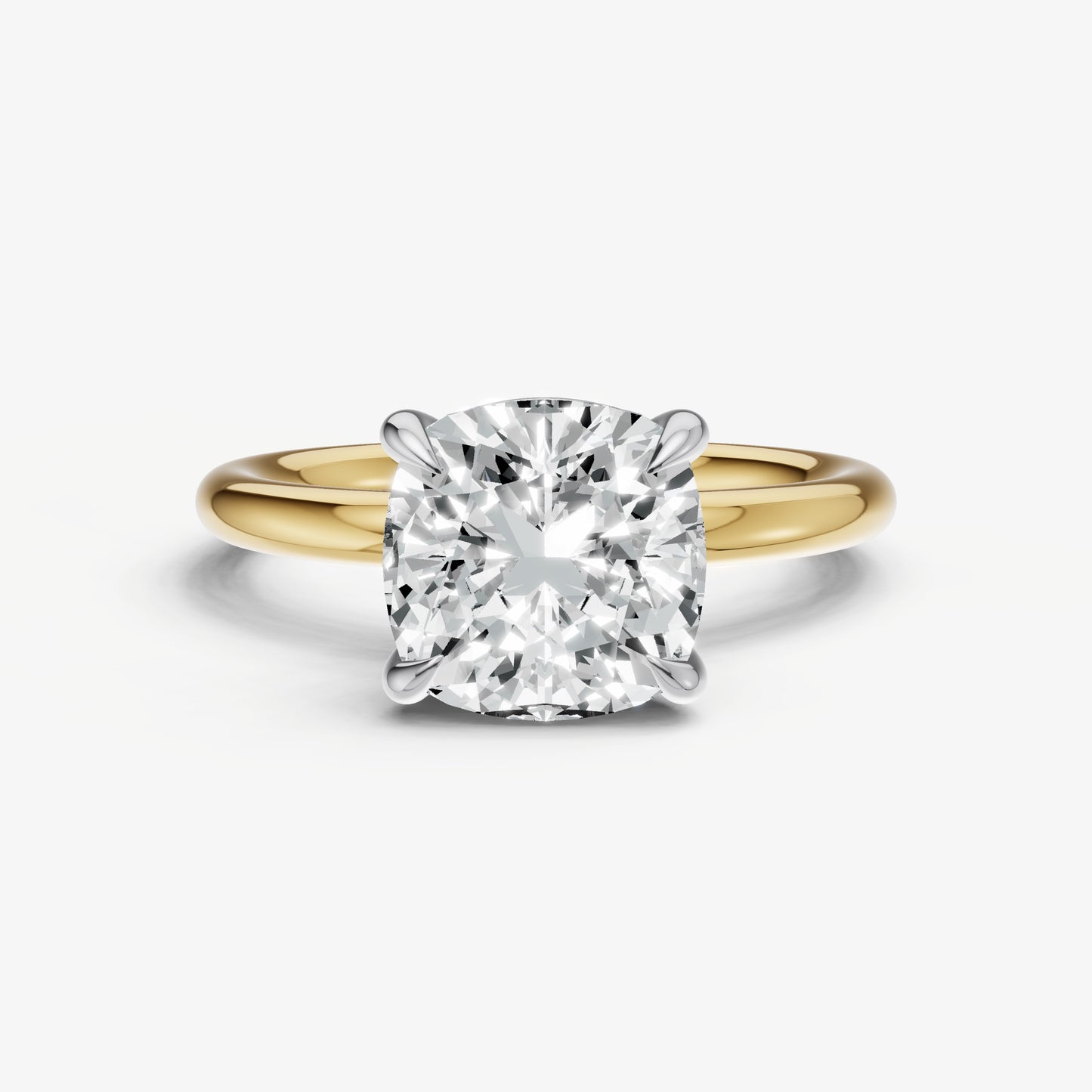 Cushion Cluster Diamond Engagement Ring