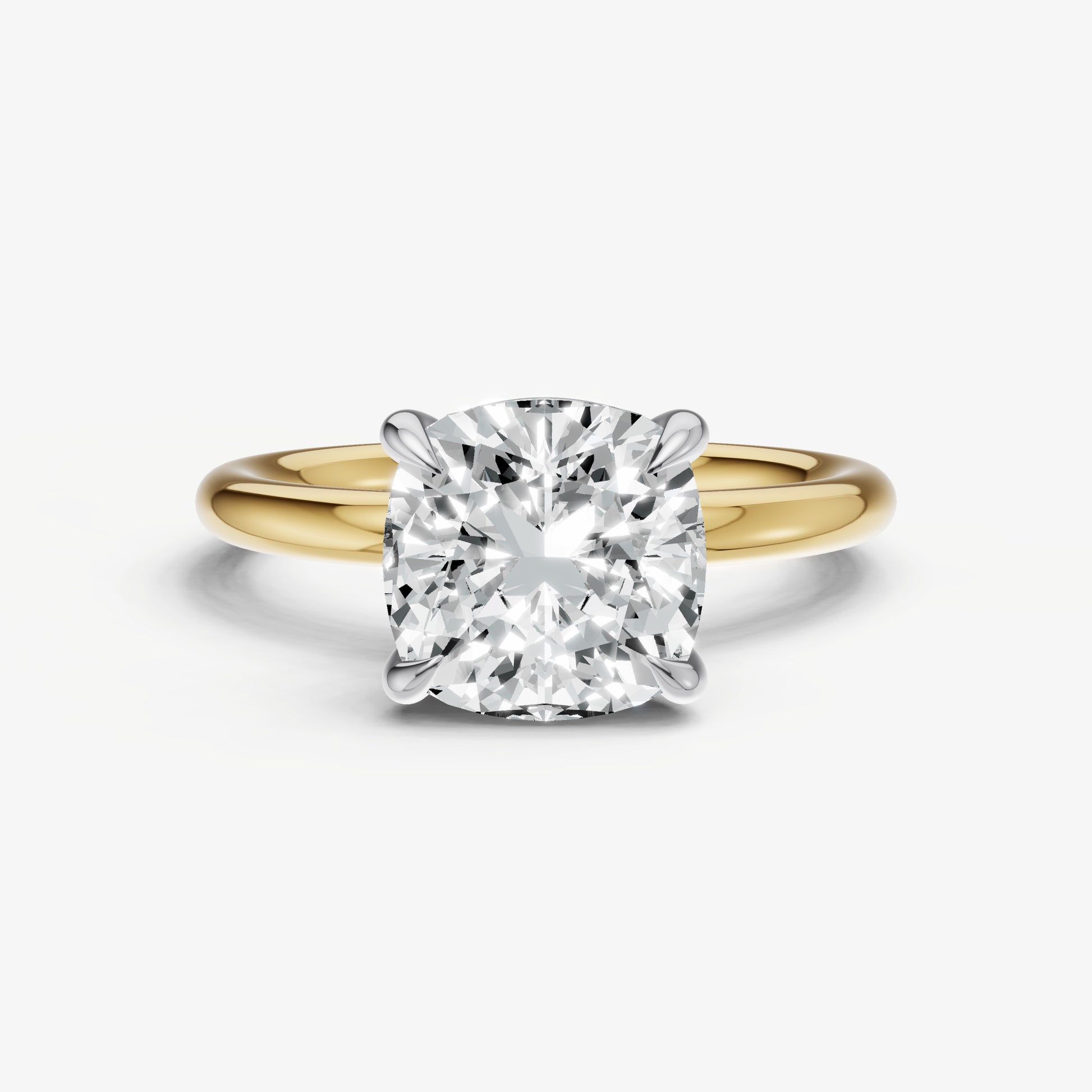Cushion Cluster Diamond Engagement Ring