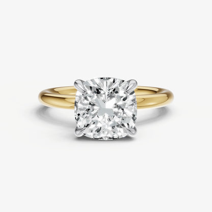 Cushion Cluster Diamond Engagement Ring