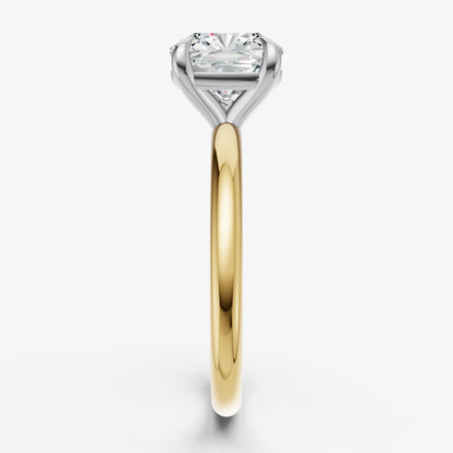 Cushion Cluster Diamond Engagement Ring