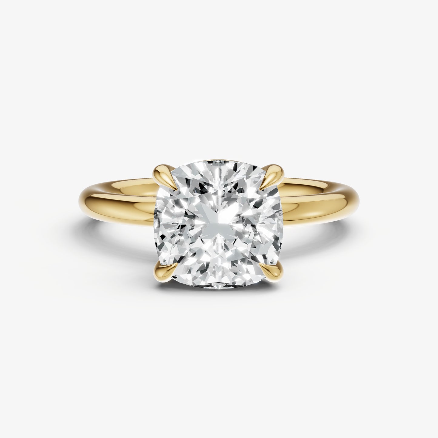 Cushion Cluster Diamond Engagement Ring