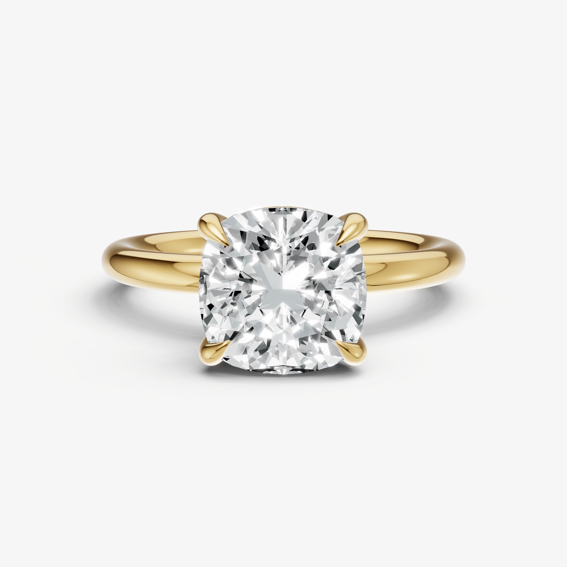 Cushion Cluster Diamond Engagement Ring