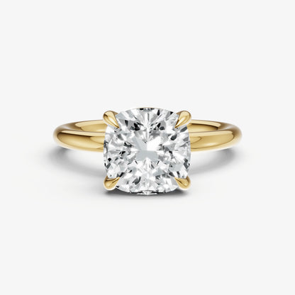 Cushion Cluster Diamond Engagement Ring