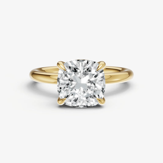 Cushion Cluster Diamond Engagement Ring