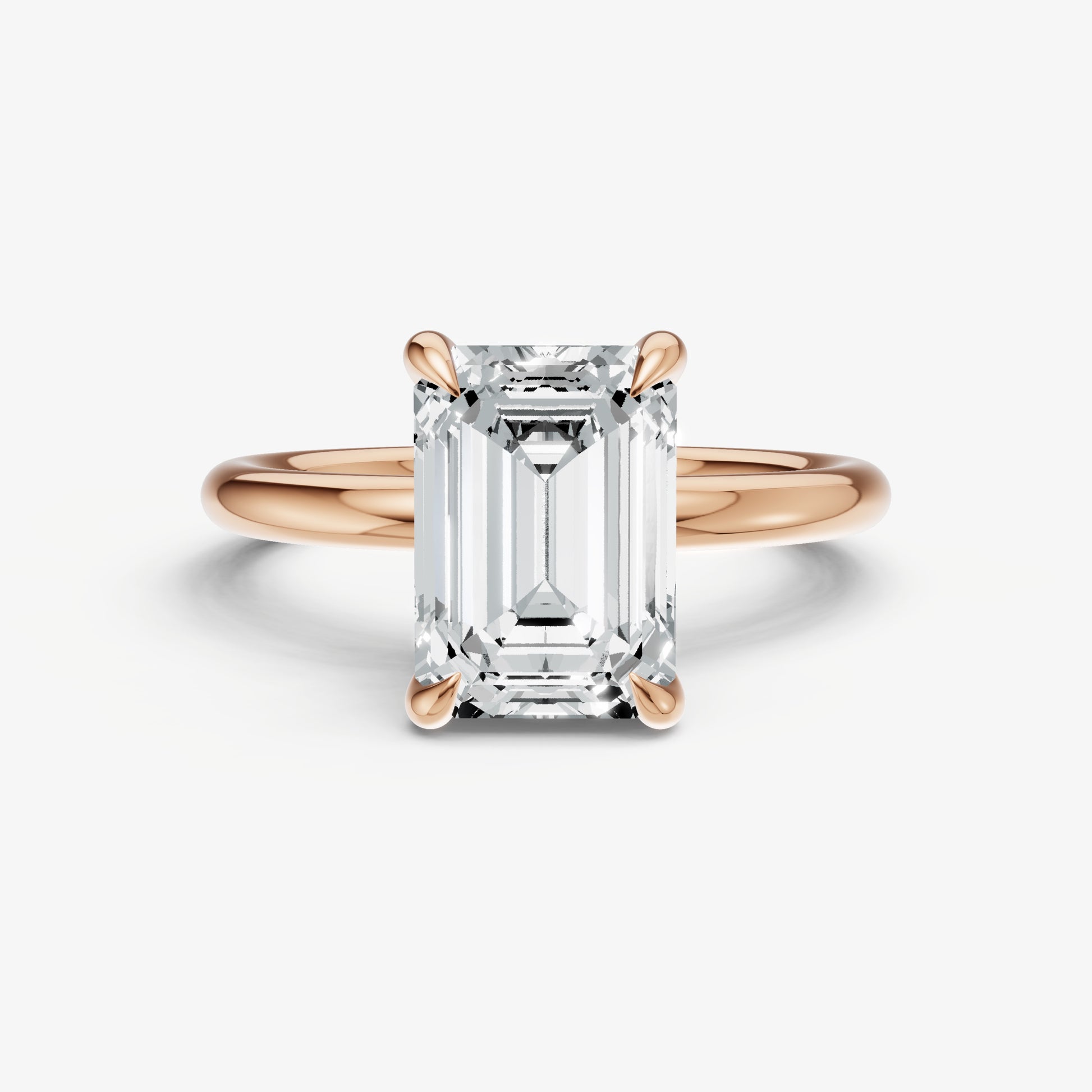 Emerald Cluster Diamond Engagement Ring