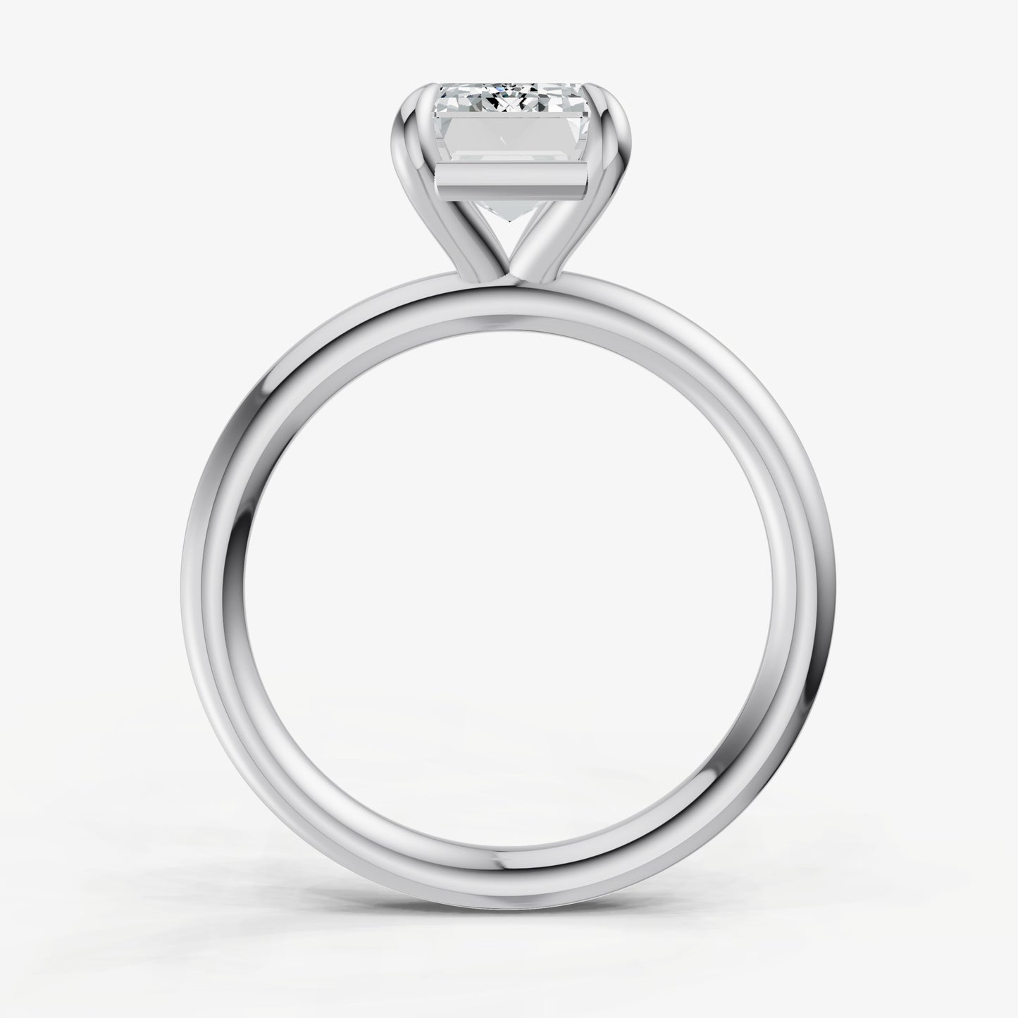 Emerald Cluster Diamond Engagement Ring