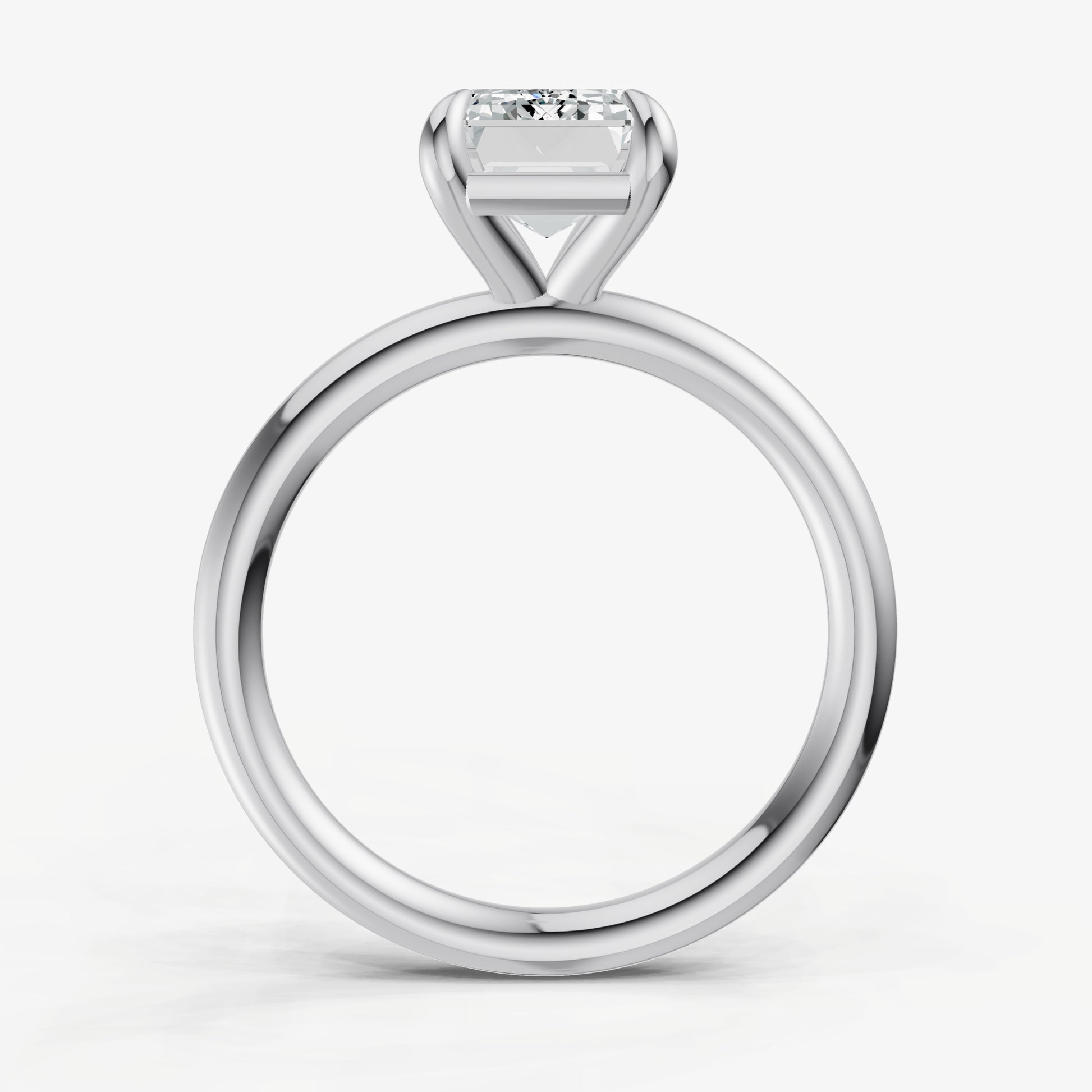 Emerald Cluster Diamond Engagement Ring