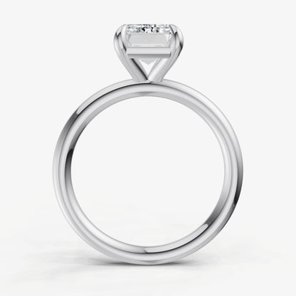 Emerald Cluster Diamond Engagement Ring