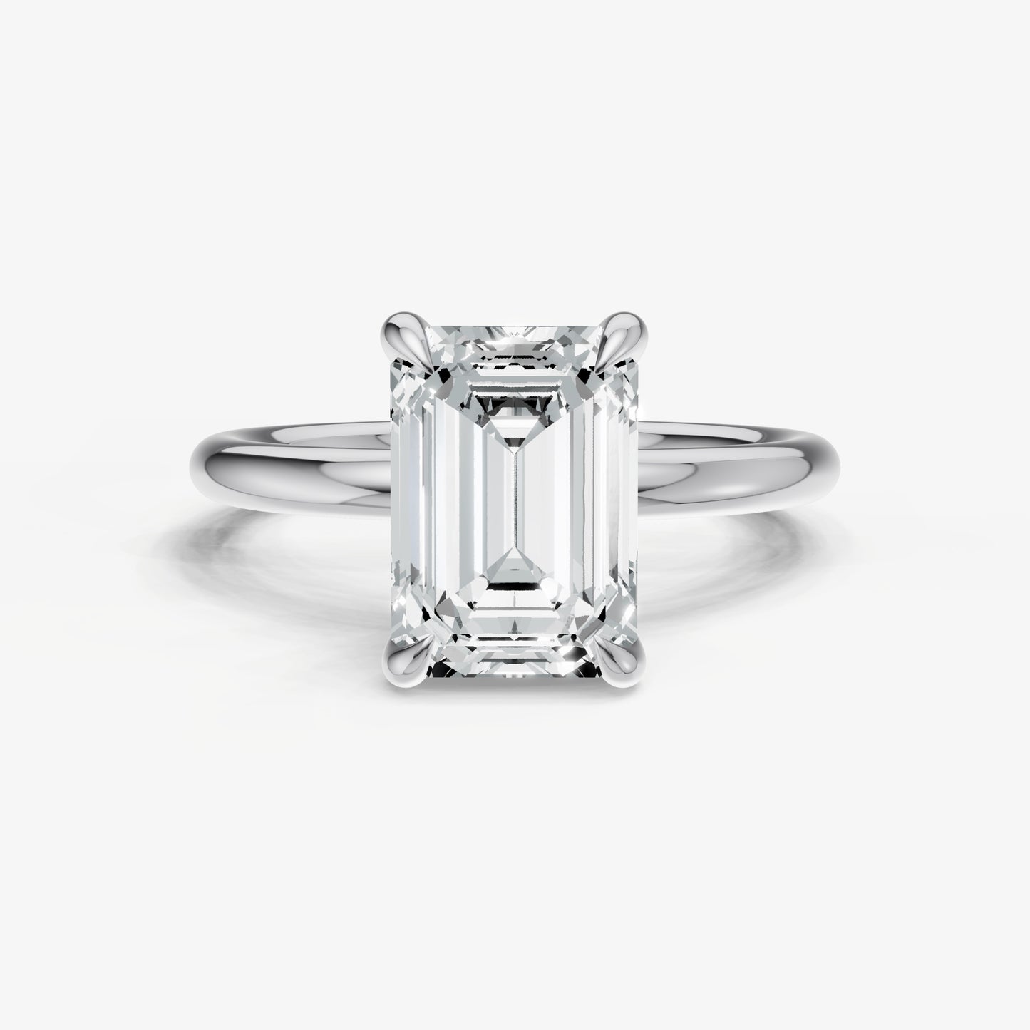 Emerald Cluster Diamond Engagement Ring